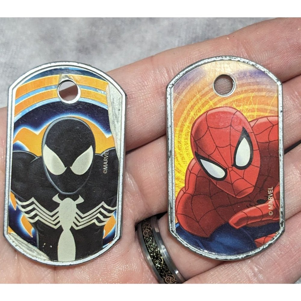 Spiderman Dog Tag Pendants